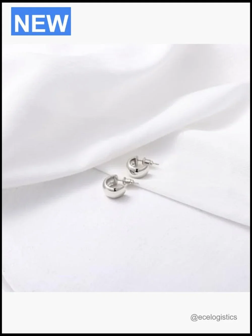 14K Gold Plated Small Hoop Earrings for Women Sterling Silver Post
